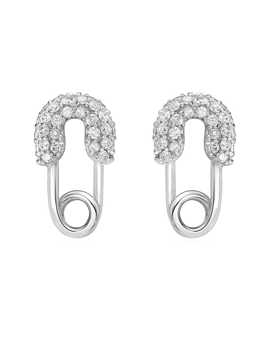 Forever Creations Usa Inc. Forever Creations 14k 0.42 Ct. Tw. Diamond Safety Pin Earrings