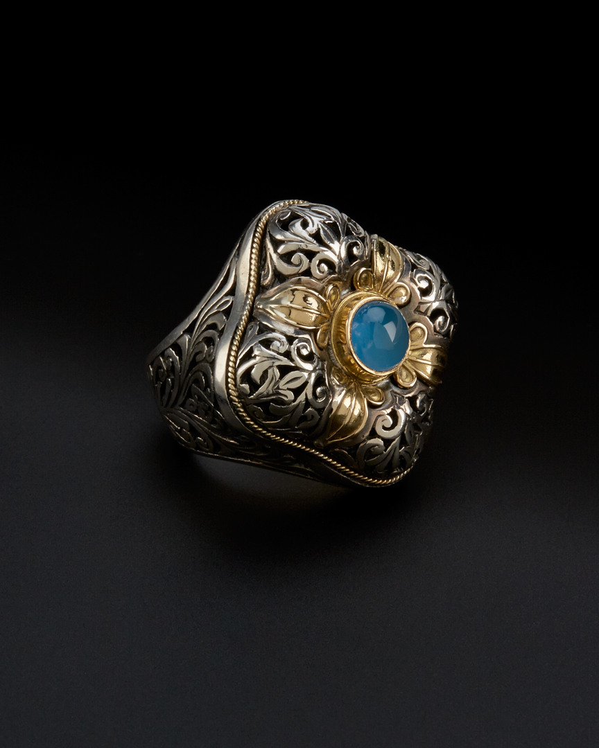 Konstantino Color Classics 18k & Silver 0.50 Ct. Aquamarine Ring In Gold