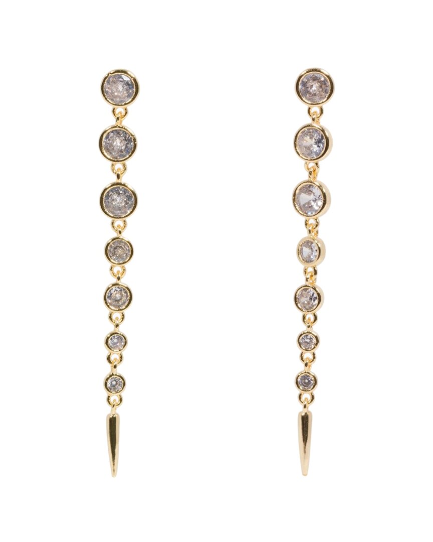Alexie Of Athens Filled Cz Moon Drop Earrings