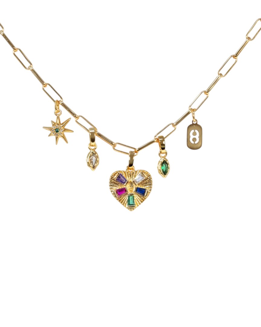 Alexie Of Athens Filled Cz Charm Necklace