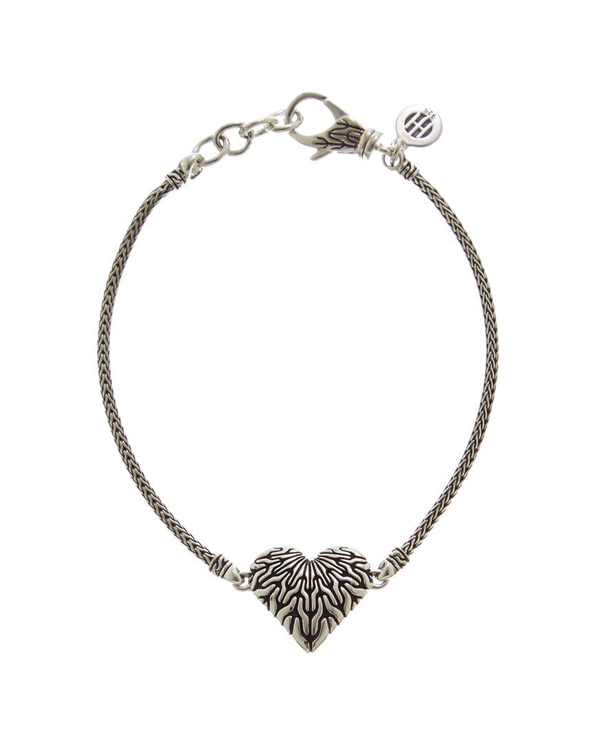 John Hardy Chain Silver Station Bracelet In Black