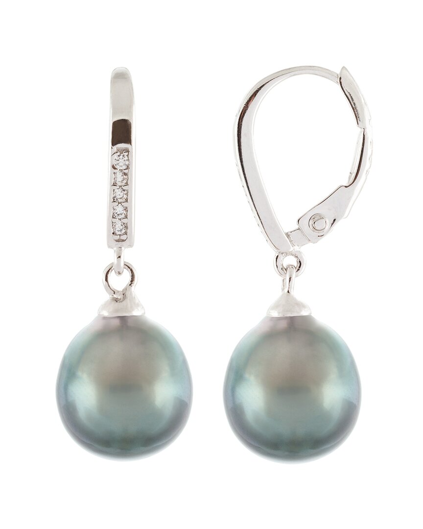 Splendid Pearls Vermeil 9-10mm Pearl Earrings