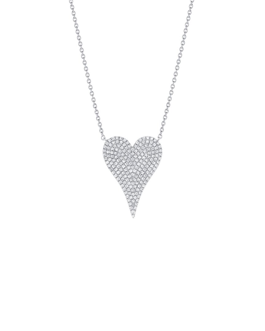 Sabrina Designs 14k 0.54 Ct. Tw. Diamond Heart Necklace