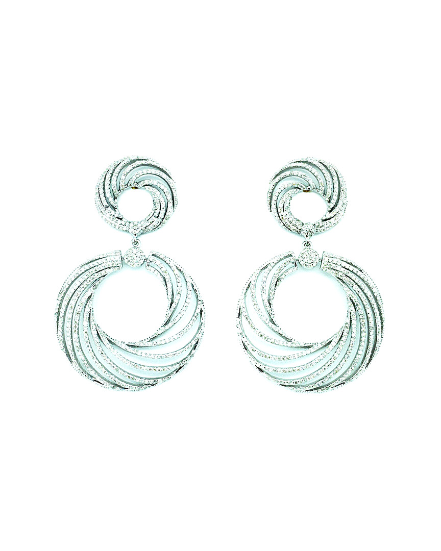 Arthur Marder Fine Jewelry 14k & Silver 4.55 Ct. Tw. Diamond Earrings