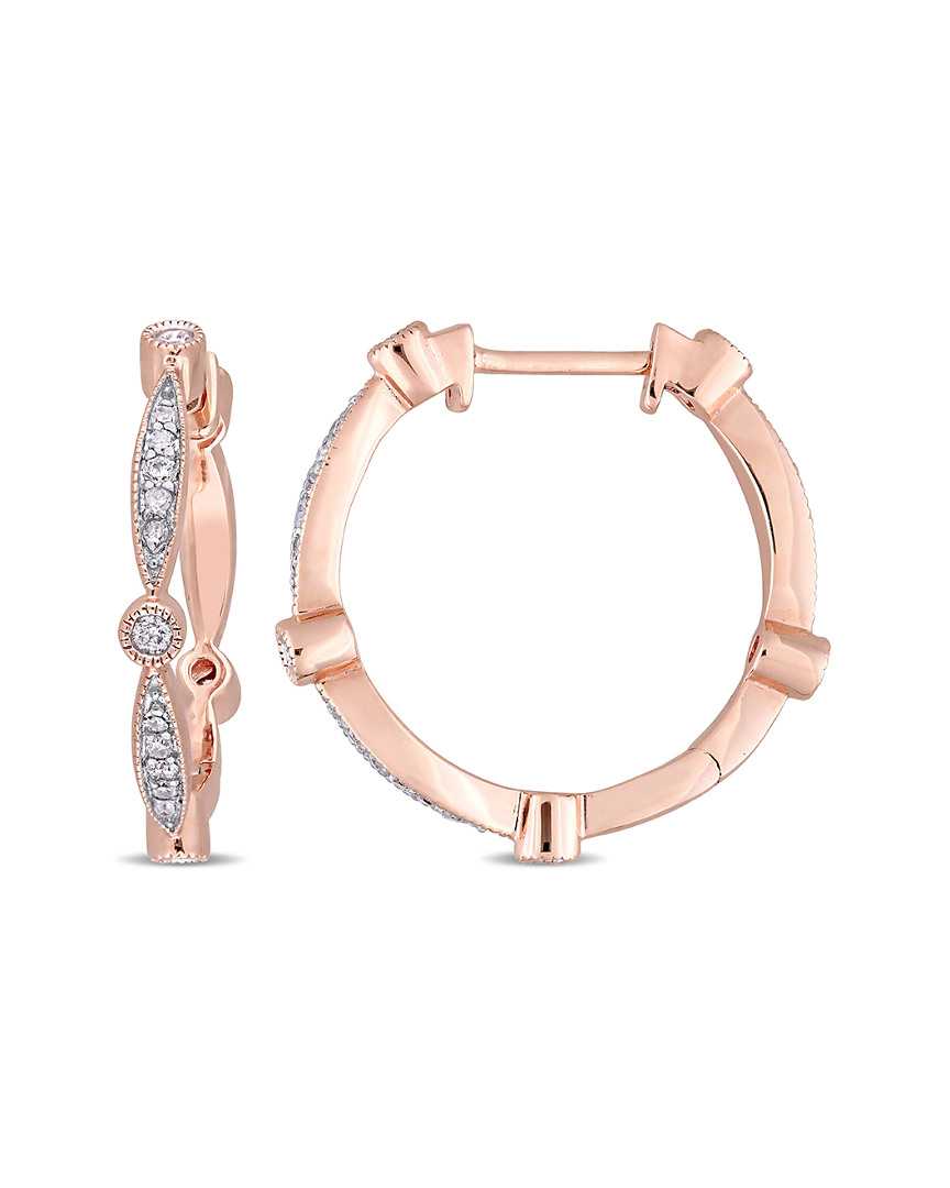 Rina Limor 10k Rose Gold 0.32 Ct. Tw. Diamond Earrings