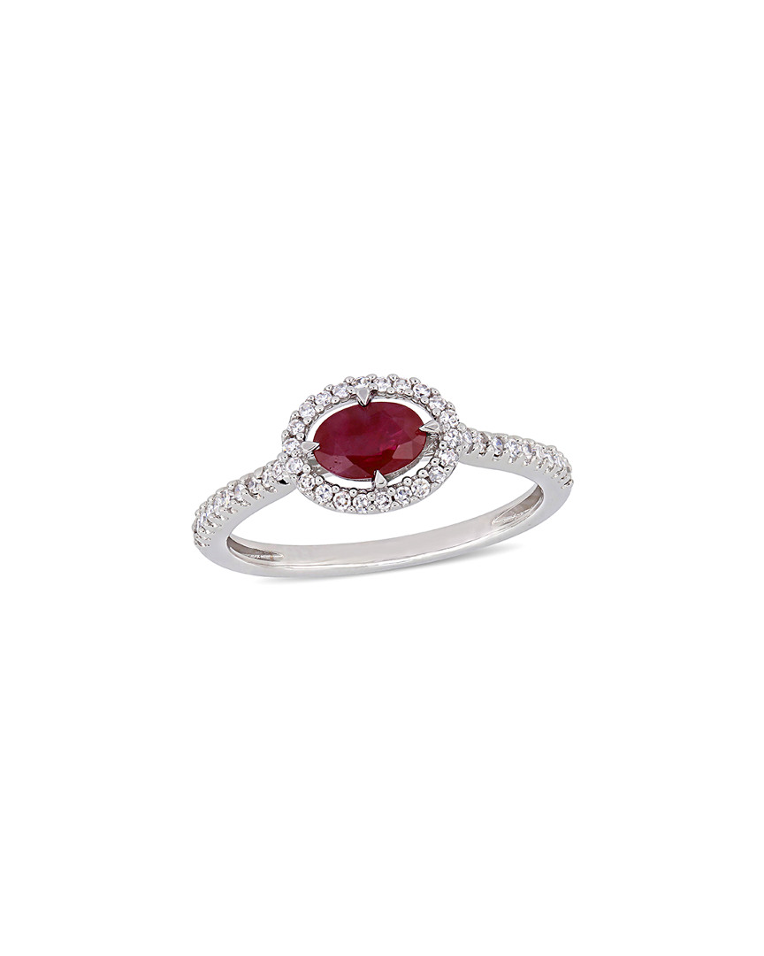 Rina Limor 14k 0.76 Ct. Tw. Diamond & Ruby Ring