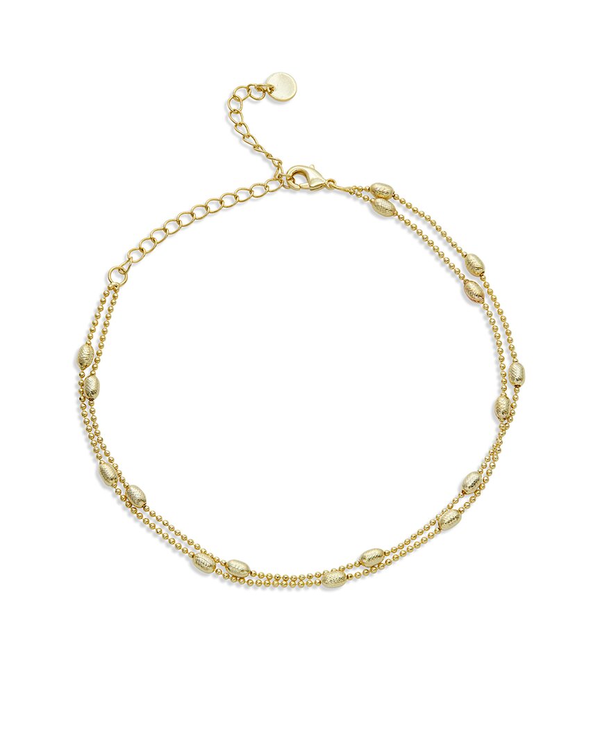 Savvy Cie Plated Double Layer Ankle Bracelet