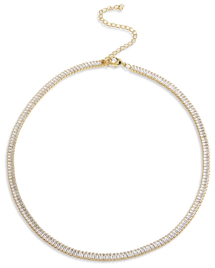 Savvy Cie Plated Baquette Choker Necklace