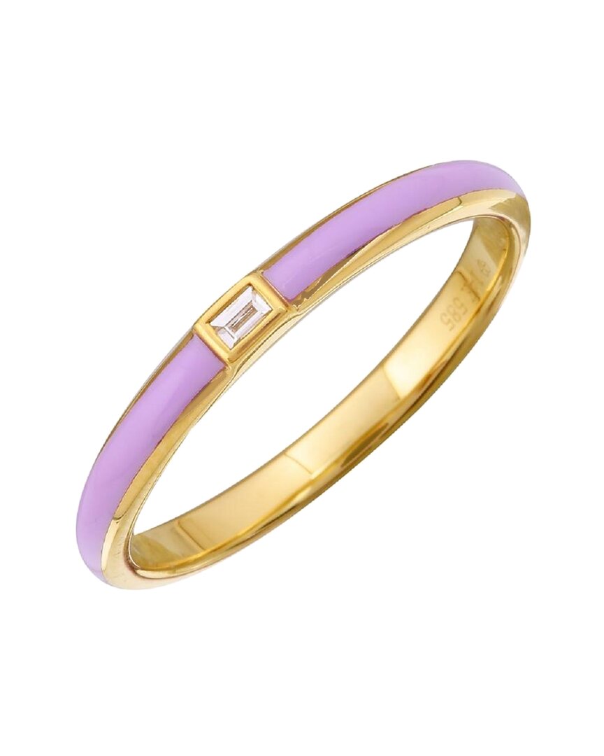 Sabrina Designs 14k 0.04 Ct. Tw. Diamond Enamel Ring