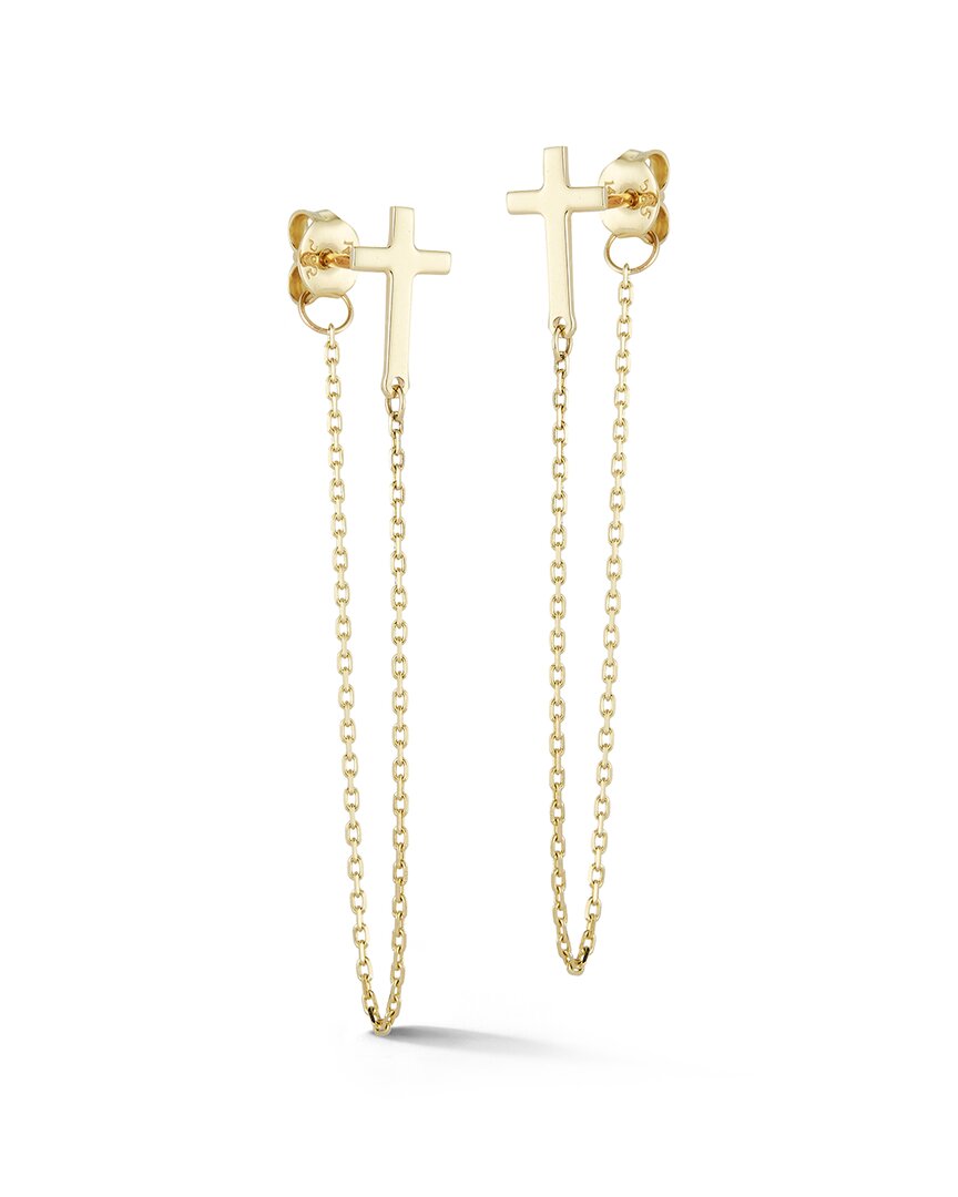 Ember Fine Jewelry 14k Cross Chain Earrings