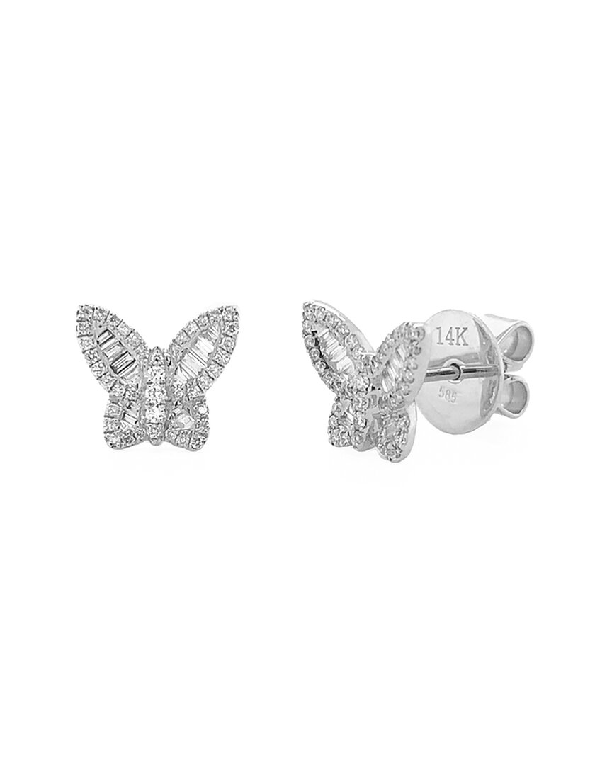 Sabrina Designs 14k 0.75 Ct. Tw. Diamond Butterfly Studs In Gold