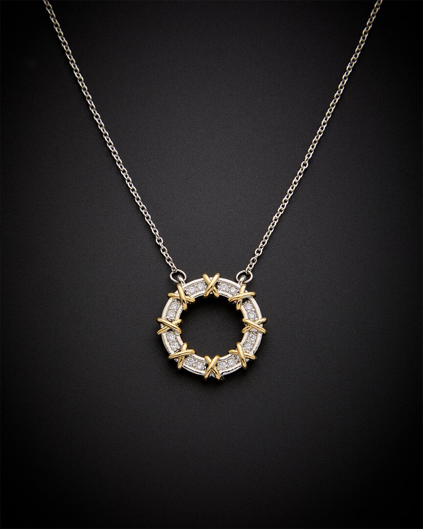 Juvell 18k Plated Cz Ring Necklace