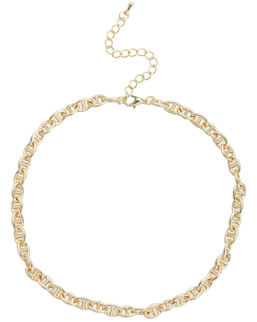 Eye Candy La Luxe Collection 24k Plated Cz Paperclip Link Necklace