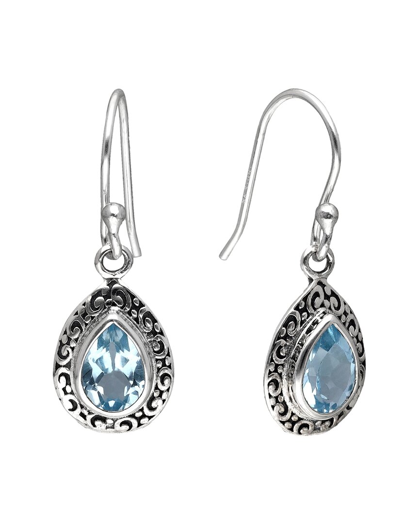 Tiramisu Silver 2.70 Ct. Tw. Blue Topaz Earrings