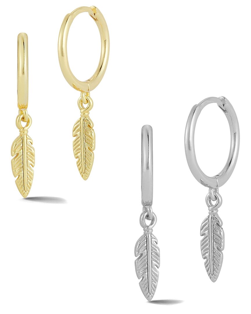 Glaze Jewelry Silver Evil Eye Huggie Earrings Set
