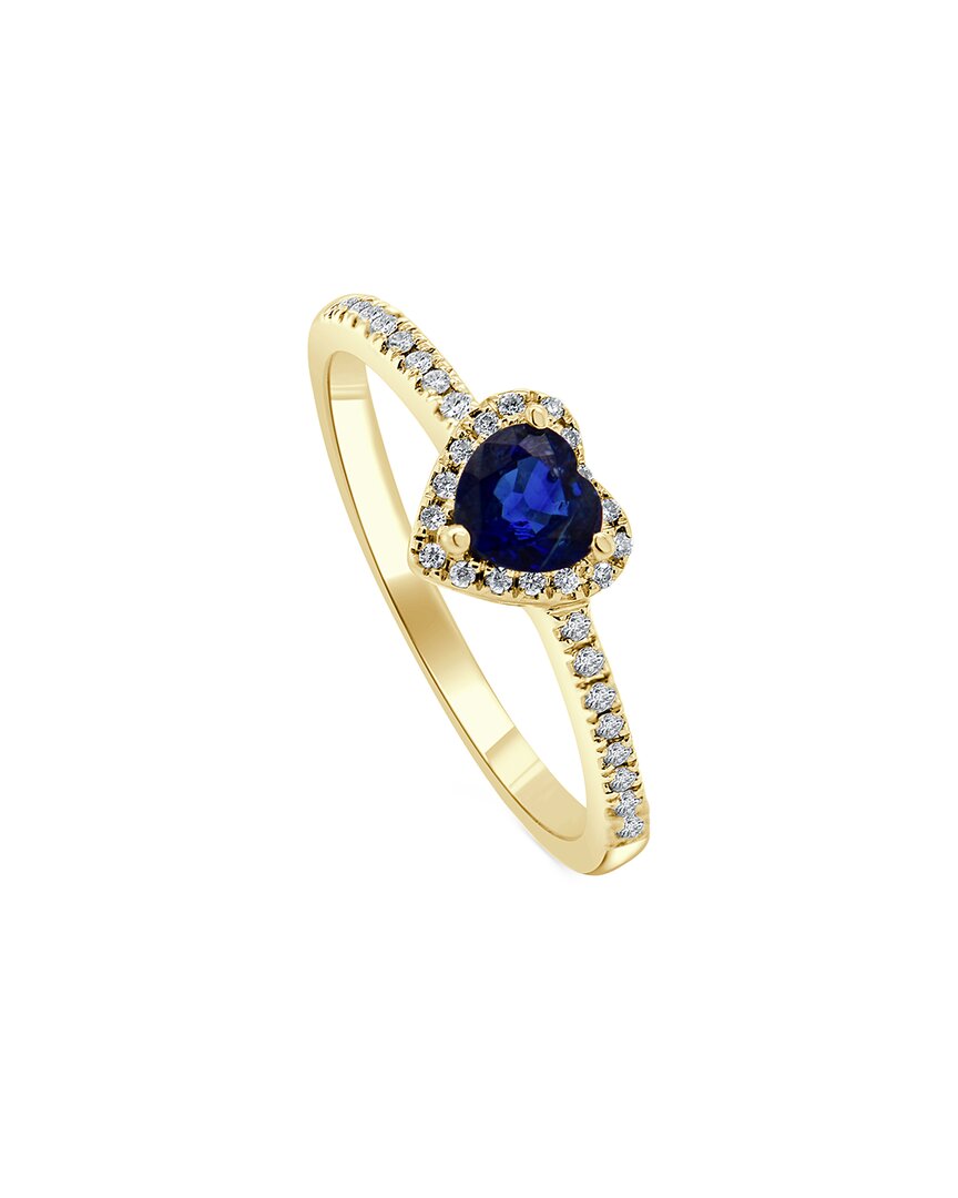 Sabrina Designs 14k 0.63 Ct. Tw. Diamond & Sapphire Heart Ring