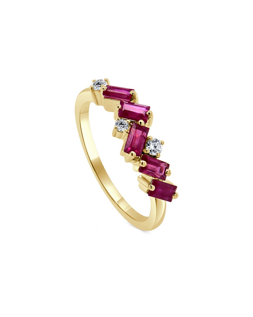 Sabrina Designs 14k Gold, Baguette Ruby & Diamond Ring In Yellow