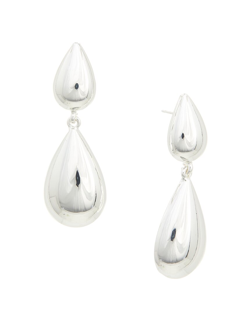 Crystal Haze Silver Plated Dangle Earrings In Metallic