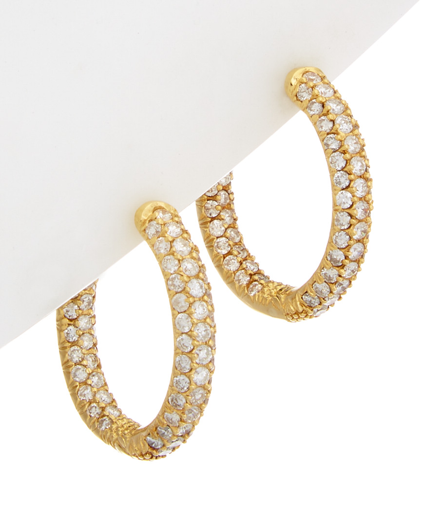 Diana M. Fine Jewelry 14k 3.50 Ct. Tw. Diamond Hoops