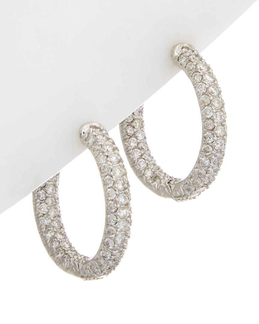 Diana M. Fine Jewelry 14K 3.50 ct. tw. Diamond Hoops