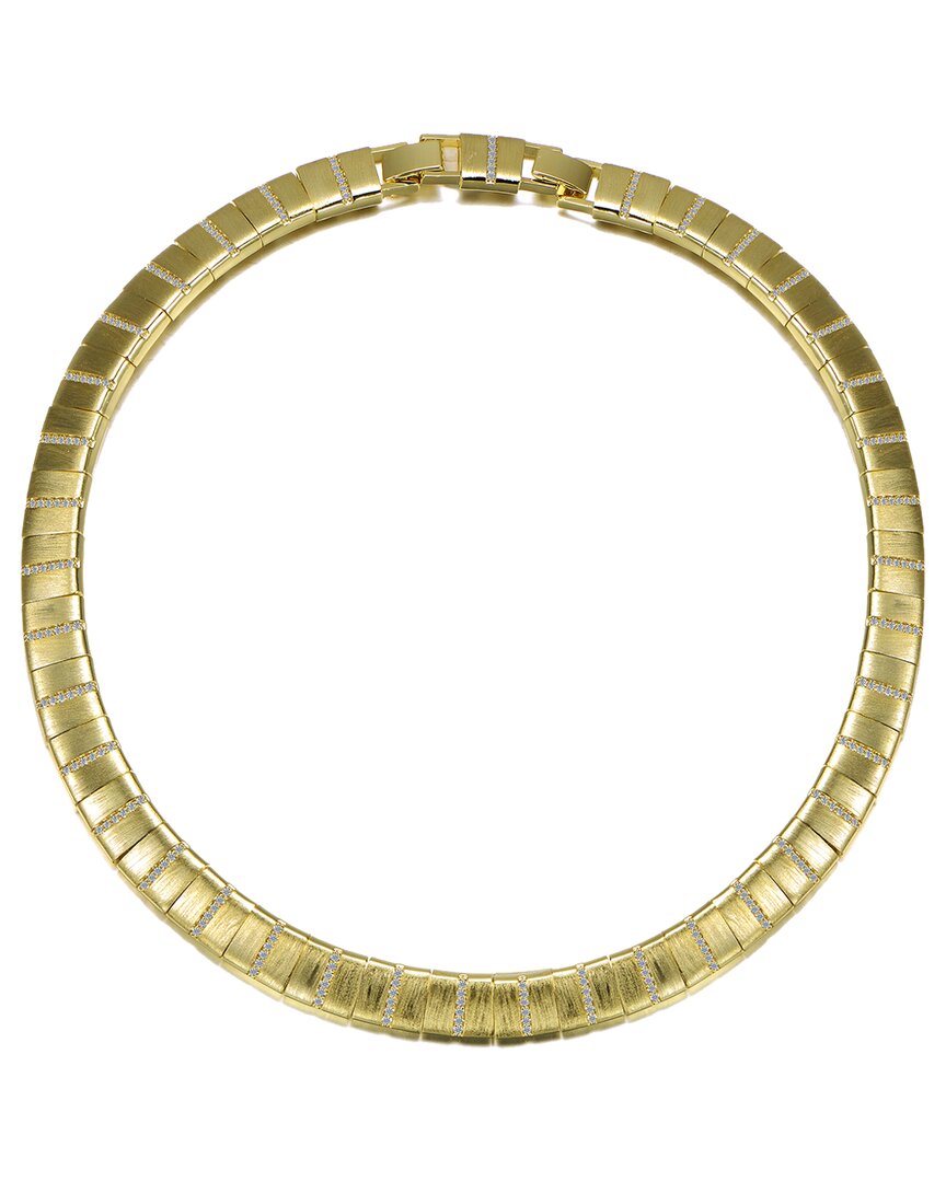 Rachel Glauber 14k Plated Cz Statement Necklace