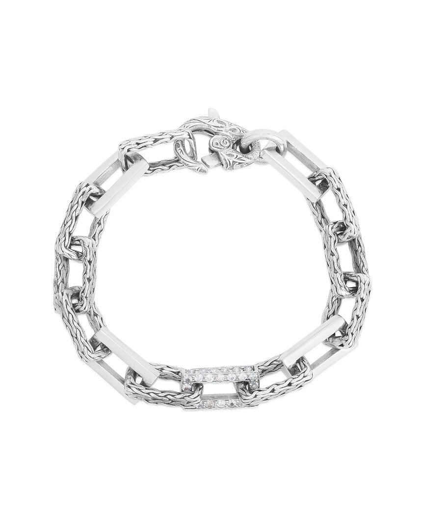 Shop Phillip Gavriel Silver 1.44 Ct. Tw. White Sapphire Link Bracelet