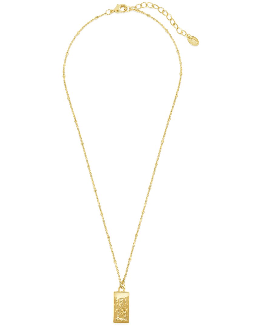 Sterling Forever The Magician Tarot Card Necklace In Gold
