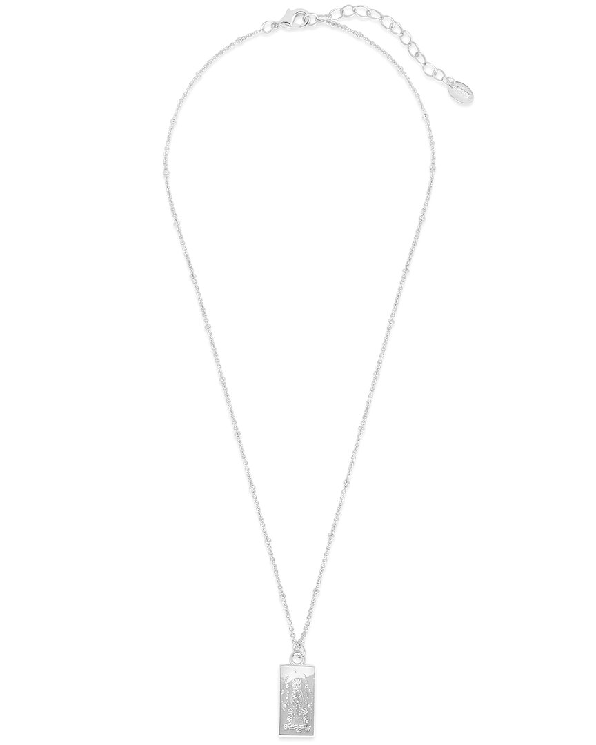 Sterling Forever The Empress Tarot Card Necklace In Metallic