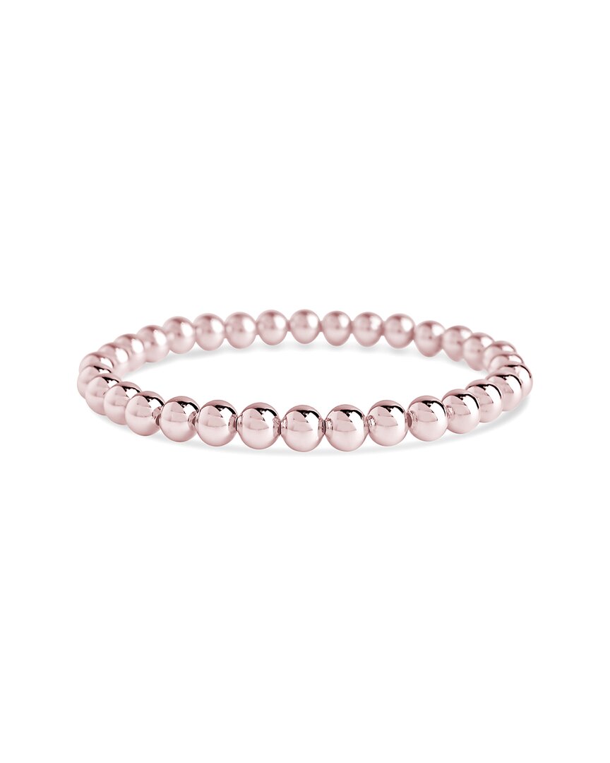Sterling Forever Beaded Stretch Bracelet In Pink