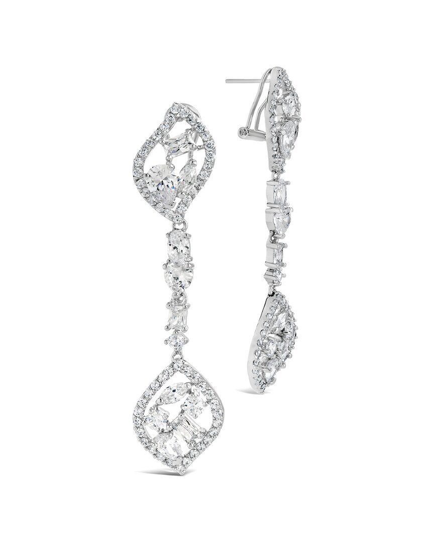 Sterling Forever Cz Mariah Drop Earrings