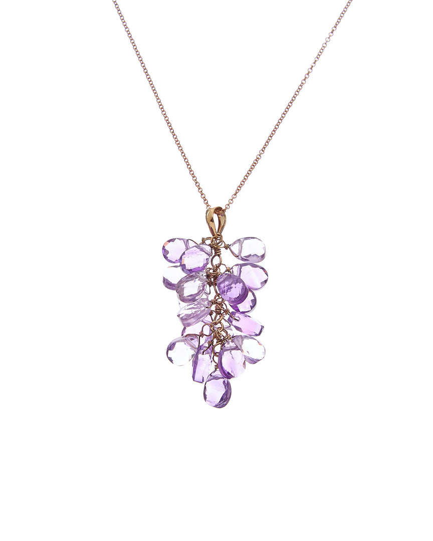 Effy Fine Jewelry 14K Rose Gold 18.97 ct. tw. Amethyst Pendant Necklace