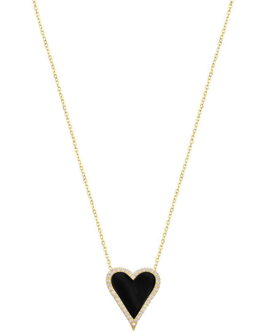 Gabi Rielle Modern Touch Collection 14k Over Silver Heart Necklace