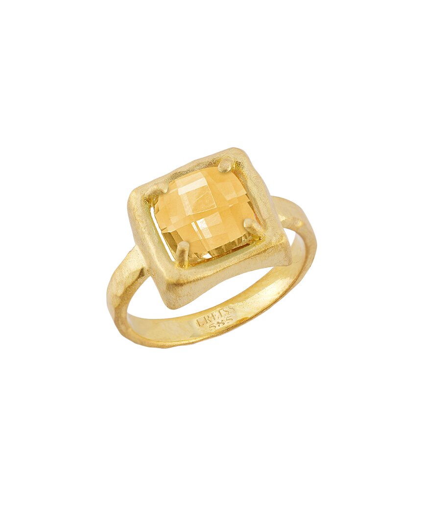 I. Reiss 14k 1.75 Ct. Tw. Diamond & Citrine Cocktail Ring In Gold