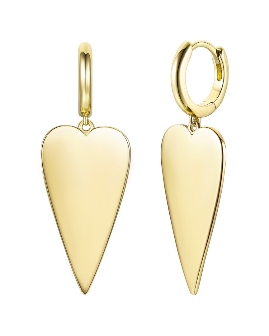 Shop Rachel Glauber 14k Plated Heart Dangle Earrings