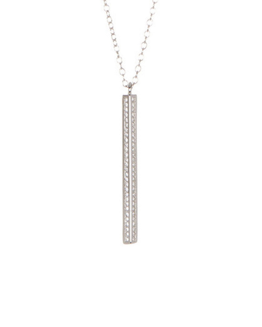 Adornia Silver Crystal Necklace