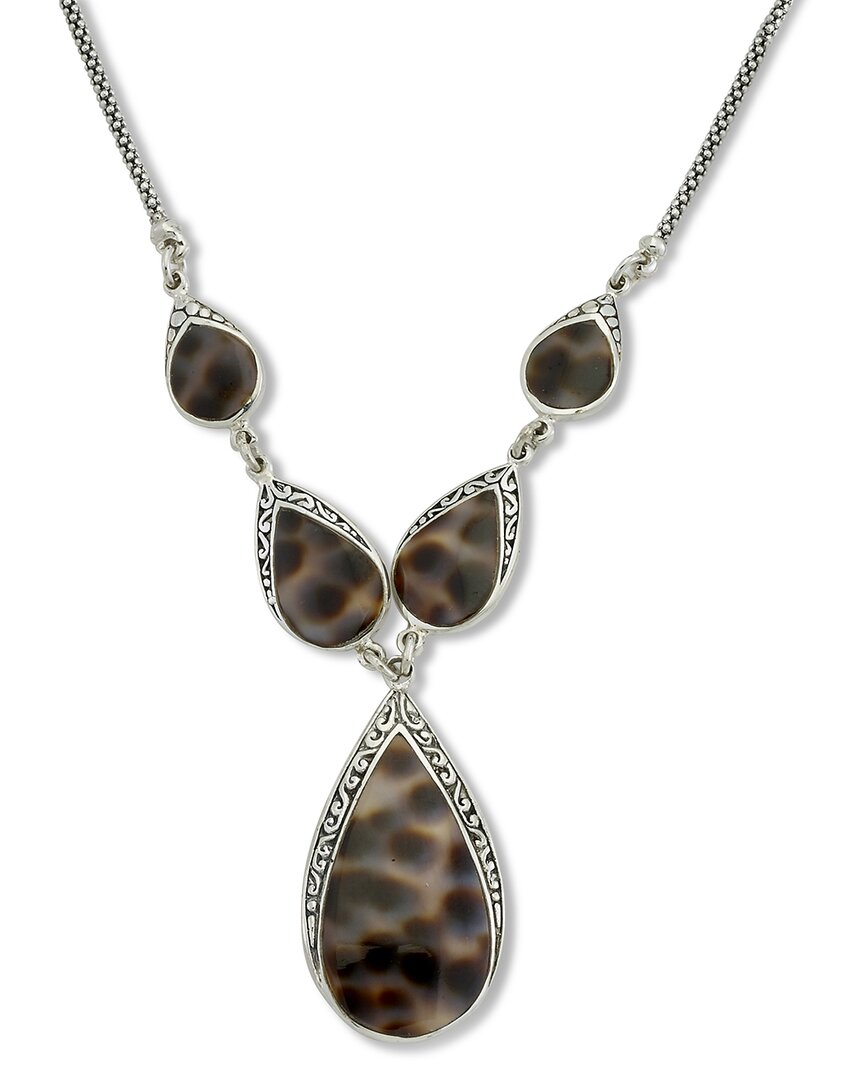Samuel B. Silver 13.70 Ct. Tw. Cowrie Shell Y Necklace