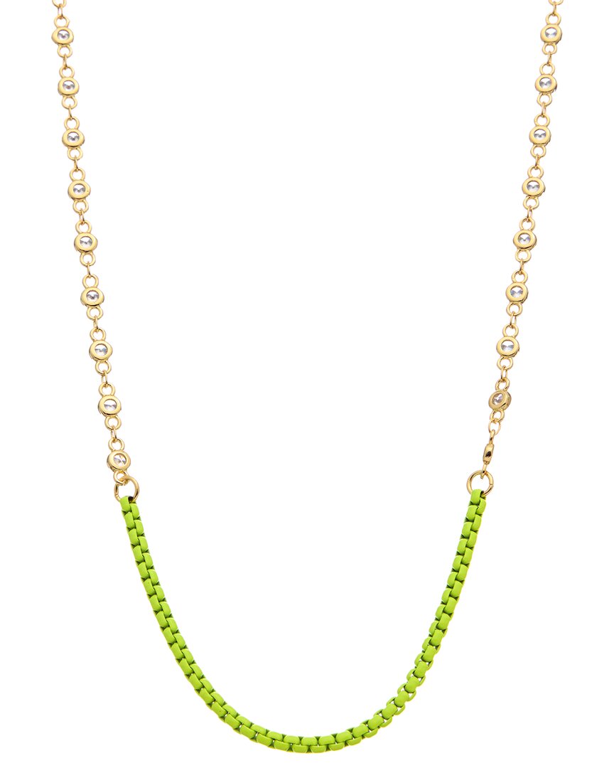 Juvell 18k Plated Cz Link Necklace