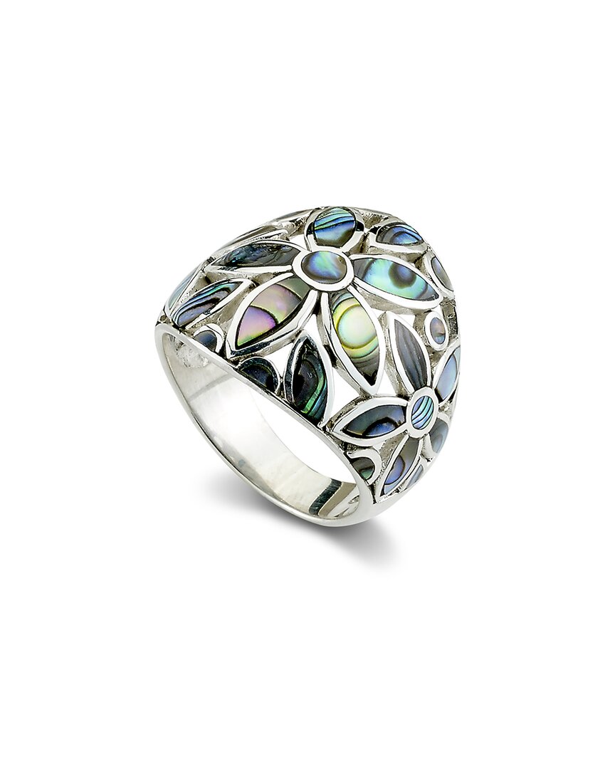 Samuel B. Silver Abalone Flower Ring