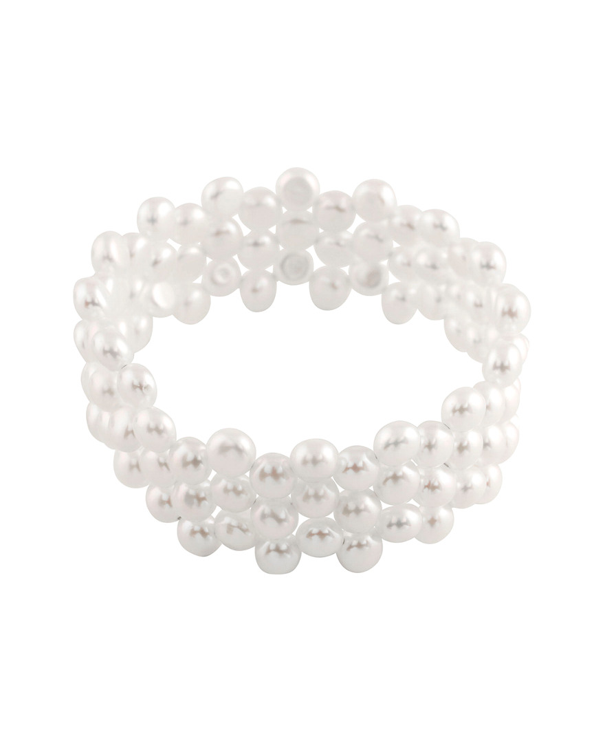 Shop Splendid Pearls 7-8mm Freshwater Pearl Coil Bracelet