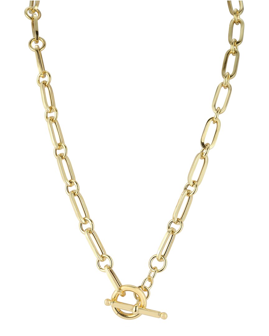 Chloe & Madison Chloe And Madison 18k Over Silver Link Toggle Necklace