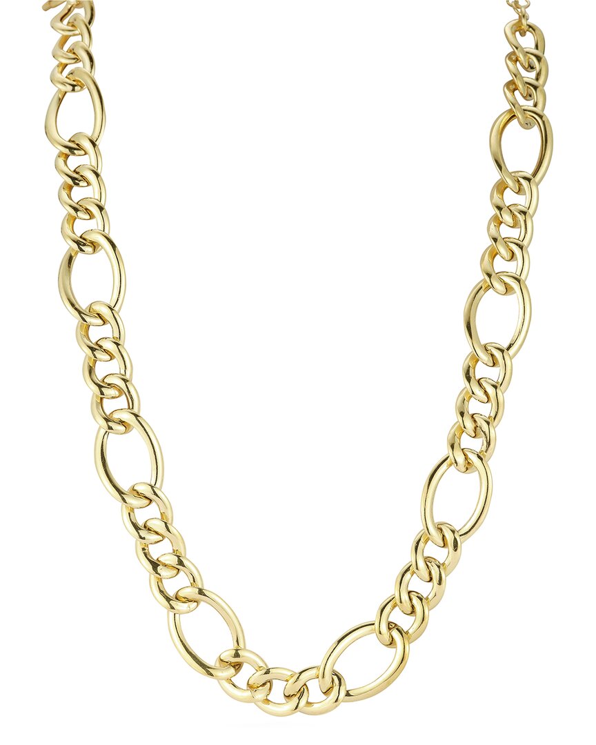 Chloe & Madison Chloe And Madison 18k Over Silver Chunky Figaro Collar Necklace