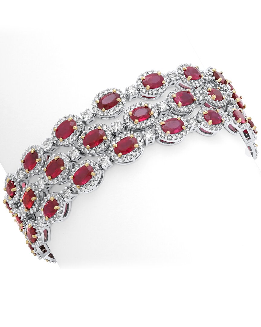 Diana M. Fine Jewelry 18k 56.00 Ct. Tw. Diamond & Ruby Bracelet