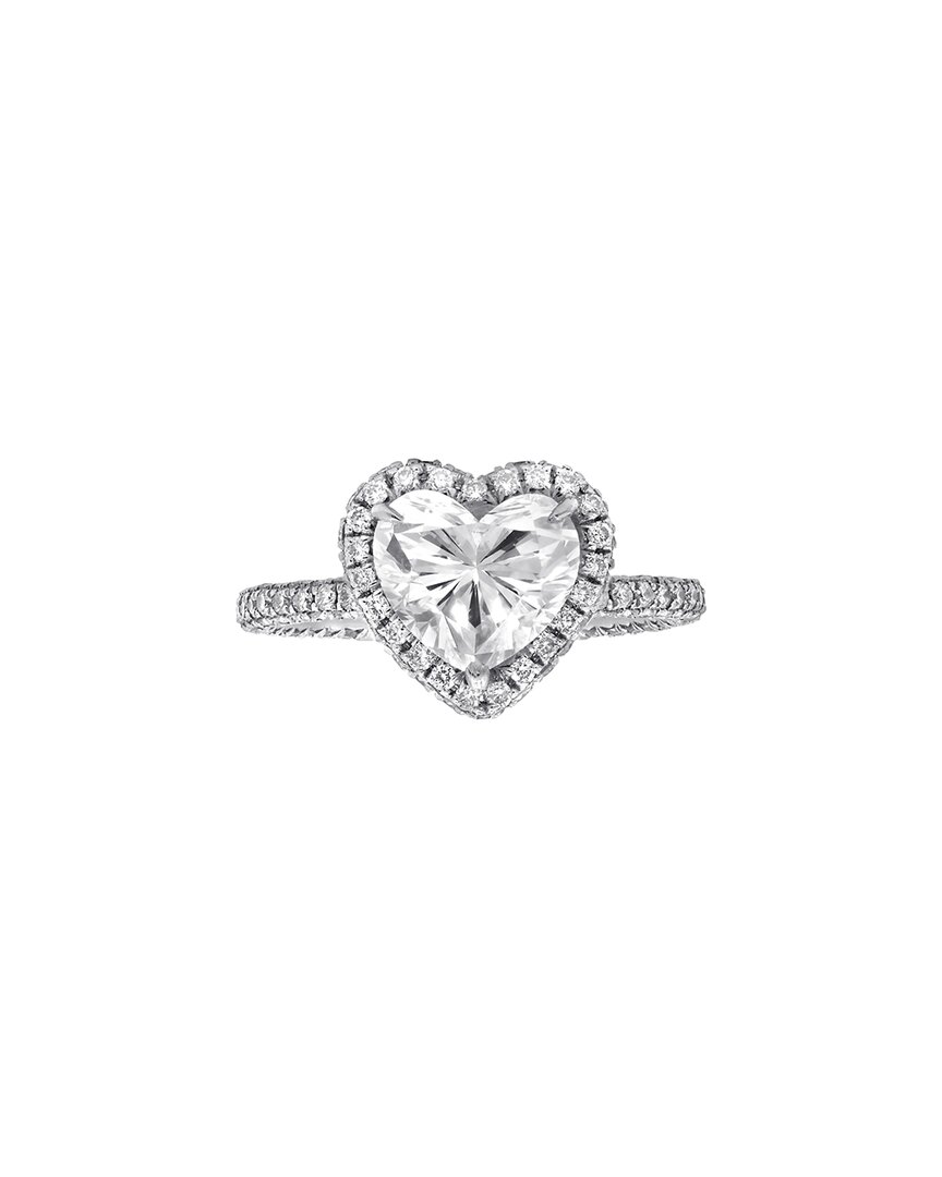 Shop Diana M. Fine Jewelry White Gold 2.01 Ct. Tw. Diamond Half-set Ring