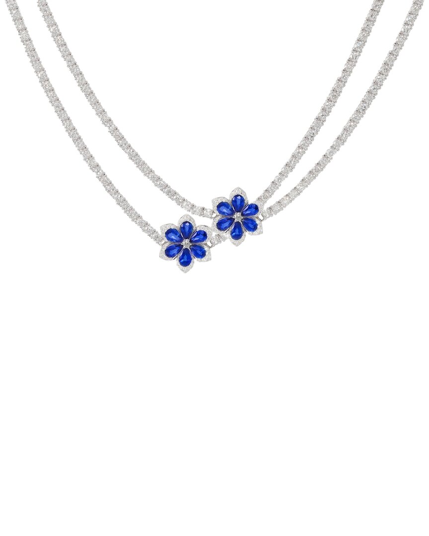 Diana M. Fine Jewelry 18k 31.18 Ct. Tw. Diamond & Sapphire Necklace