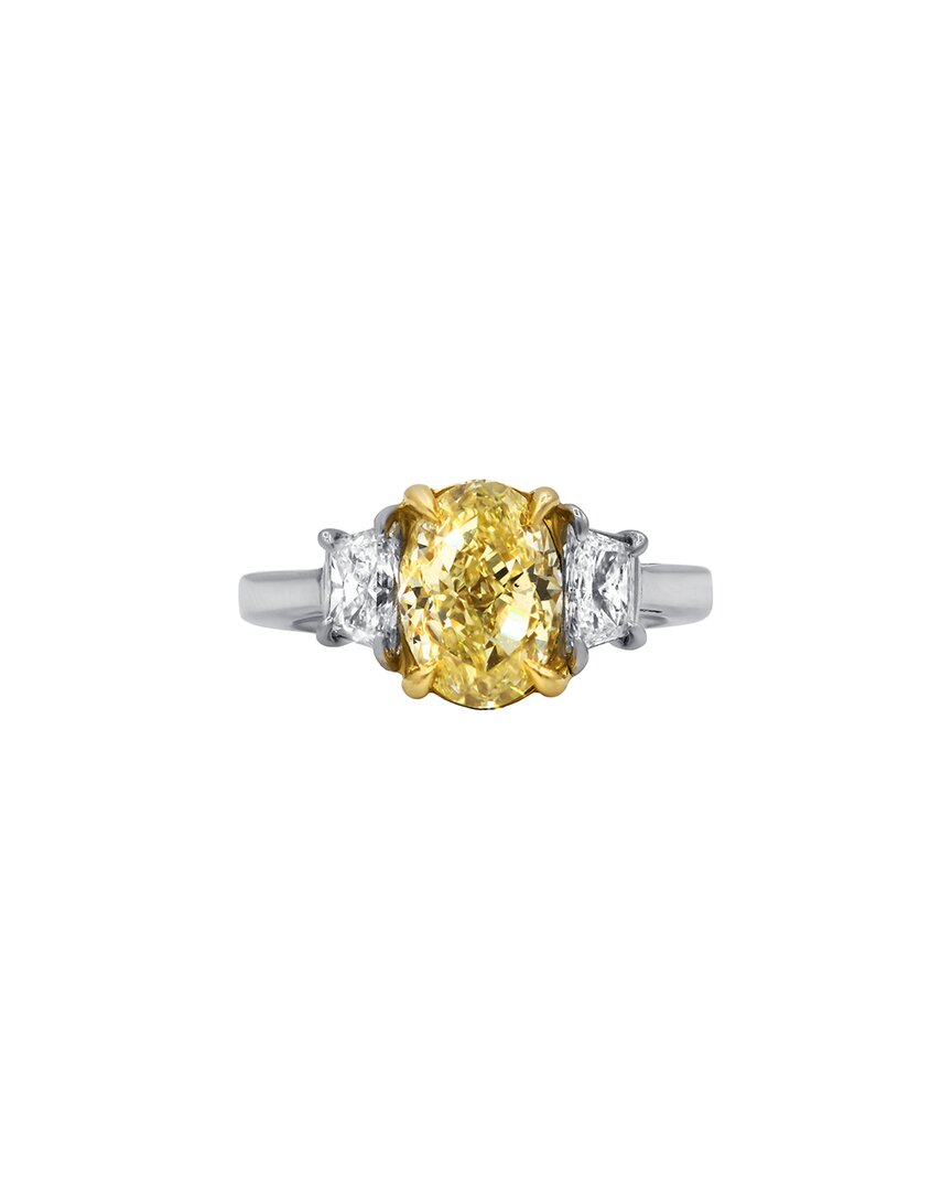 Diana M. Fine Jewelry White Gold 2.58 Ct. Tw. Diamond Half-set Ring