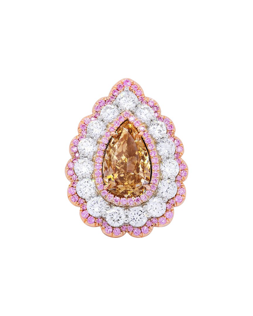 Diana M. Fine Jewelry White Gold 5.11 Ct. Tw. Diamond Half-set Ring