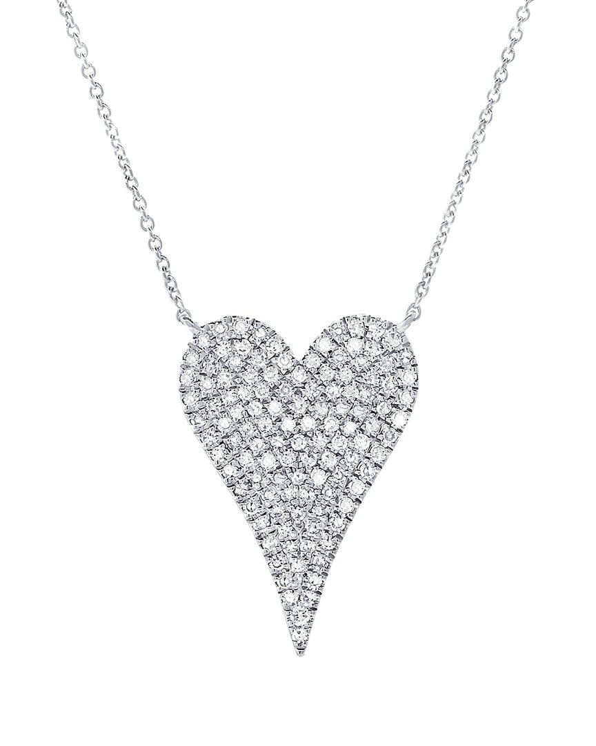 Sabrina Designs 14k 0.36 Ct. Tw. Diamond Heart Necklace