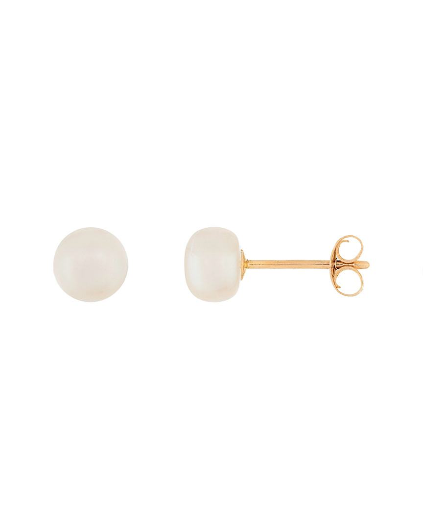 Splendid Pearls 14k 5-6mm Freshwater Pearl Earrings