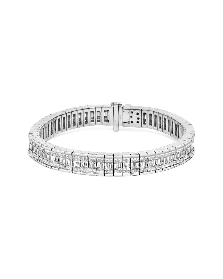 Haus Of Brilliance 14k 7.87 Ct. Tw. Diamond Link Bracelet In Metallic