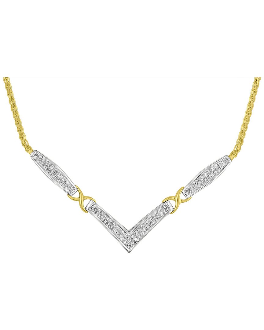 Haus Of Brilliance 14k 2.00 Ct. Tw. Diamond Statement Necklace